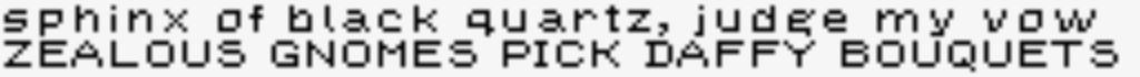 [Font sample showing two lines of nonsense text.]